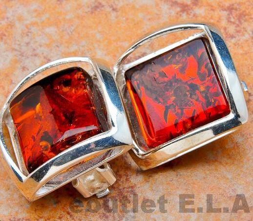 21mm GENUINE BALTIC AMBER STUDS CLIP ON